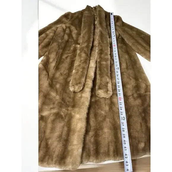 Vintage Women’s 1950’s Tissavel Of France For Country Pacer Faux Fur Coat Size L - Picture 7 of 16